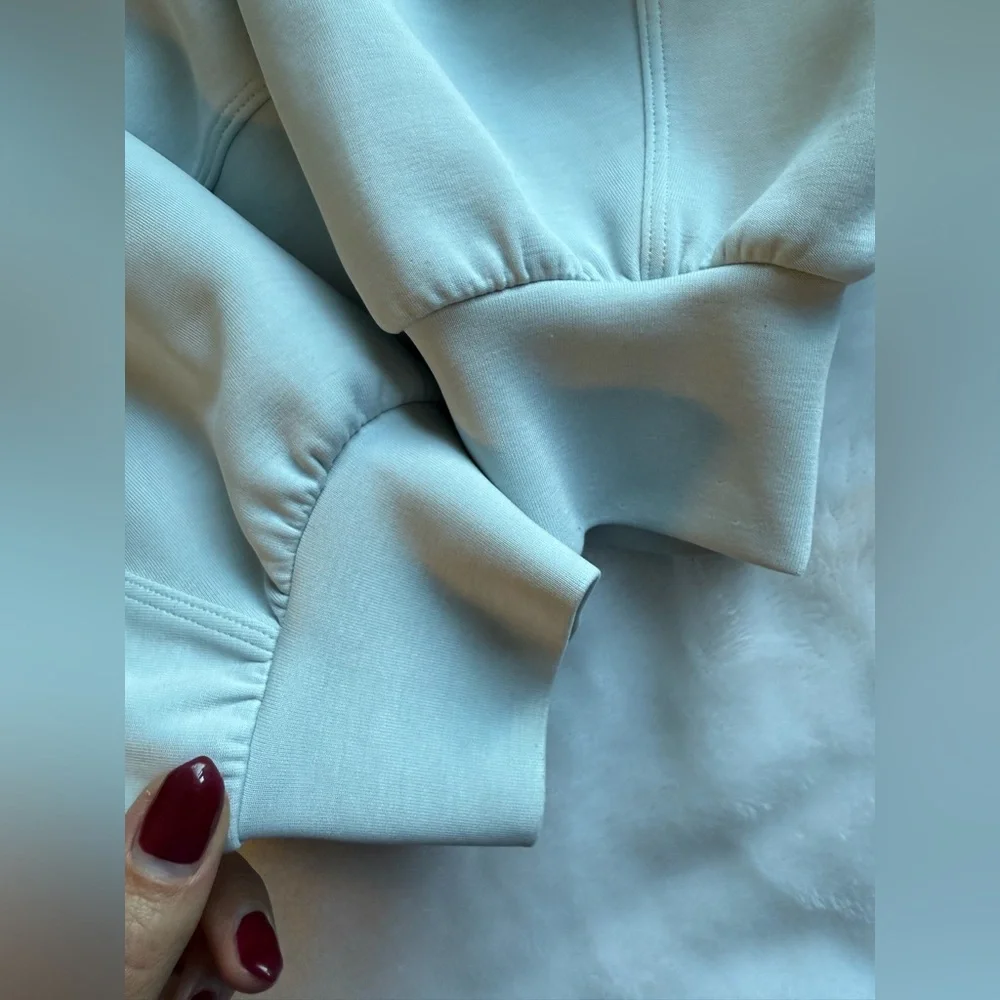 lululemon Softstreme cropped Light Blue Crewneck Sweatshirt